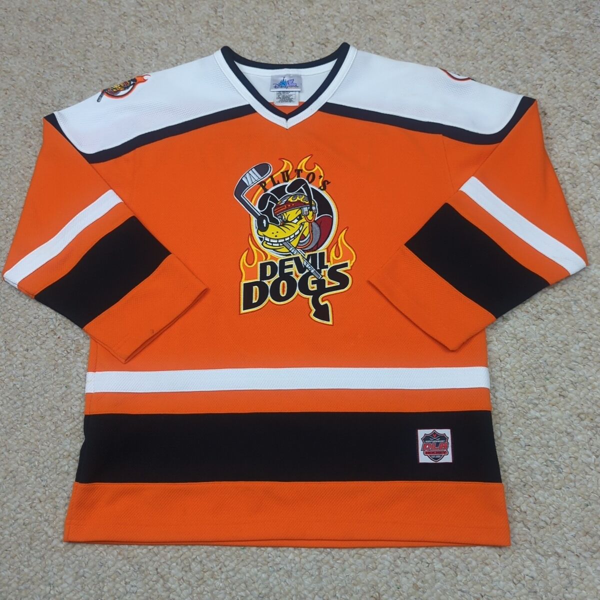 ORANGE LONG-SLEEVED T-SHIRT WITH DOGS IN JERSEY, BABY ORANGE LONG-SLEEVED T-SHIRT WITH DOGS IN JERSEY, BABY