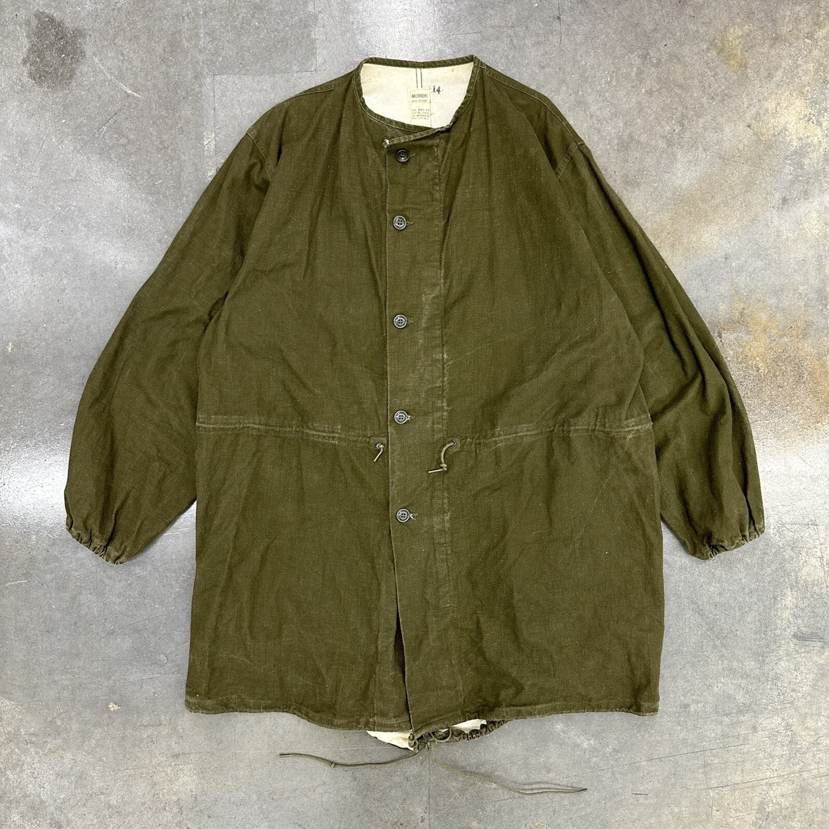 Vintage 1963 Vesicant Gas Protective Coat Fish Tail Military Vintage 1963 Vesicant Gas Protective Coat Fish Tail Military