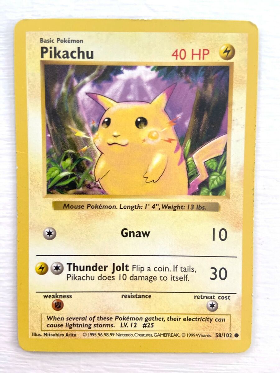 Pokémon TCG - PIKACHU Yellow Cheeks - Shadowless - 58/102 Pokémon TCG - PIKACHU Yellow Cheeks - Shadowless - 58/102