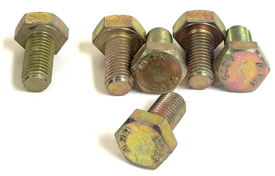 HHW GRADE A325 HEX HEAD BOLT YELLOWZINC PLATED STEEL (LOT OF 6) eBay