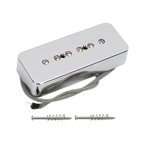 FLEOR Soapbar P90 Pickup Alnico 5 Single Coil LP Guitar Chrome Neck 7-8K