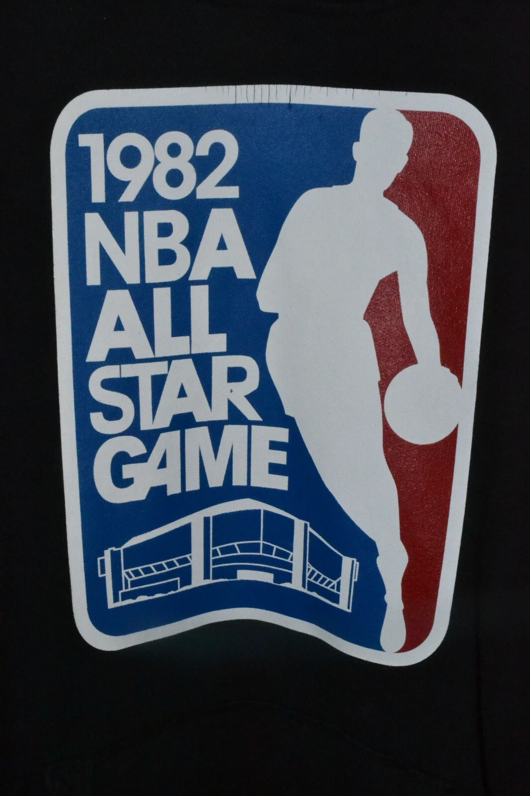 NBA 1982 Hoodie Pullover NBA All Star Game Mitchell & Ness Size L Black