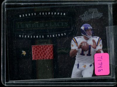 T1748 - 2004 Absolute Memorabilia Lederbänder #LL7 Daunte Culpepper Trikot/250