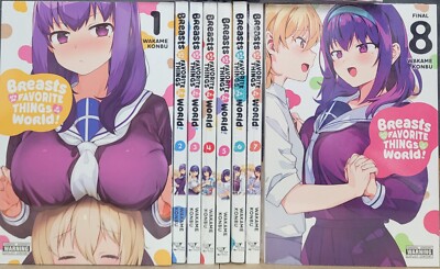 Breasts Are My Favorite Things in the World!, Vol. 1-8 Manga lot English Novel 