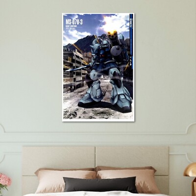 Gouf Custom - MS-07B-3 - Gundam Mechanical Poster - Japanese Anime