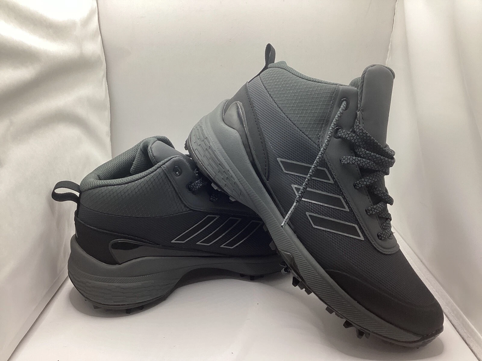ADIDAS ZG23 SCARPE DA GOLF RAIN SPIKED NUOVE 6.5UK GRIGIO NERO TU3