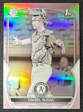2023 Bowman Daniel Susac Chrome Pearl Refractor 1st Prospect Athletics
