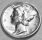 1943 S MERCURY DIME SHARP LOOKING  BU +  No Reserve  *J2005