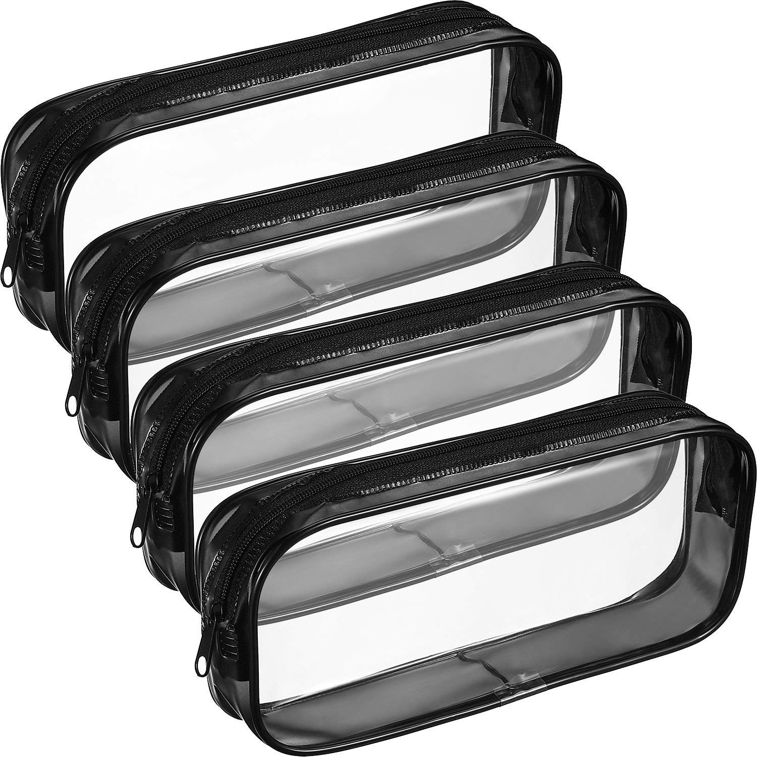 Pouch Zipper Cosmetic Makeup Bag Travel Storage Black