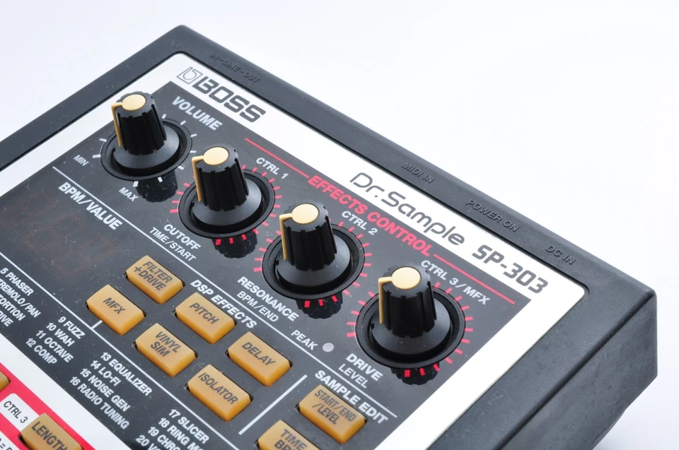 Boss SP-303 Dr. Muestra 2003 con adaptador + tarjeta de memoria funcionando BR63417 Foto 3 de 4