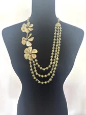Tagua Nut And Acai Seed Statement Necklace