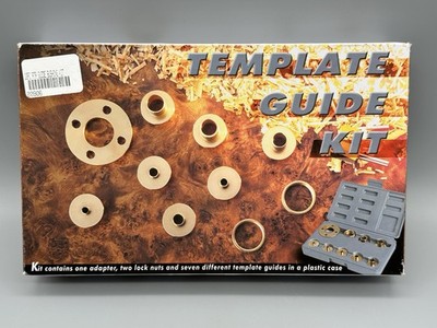 Rockler Router Template Guide Kit 7 Template Guides 2 Locknuts 1 Adapter NOS!