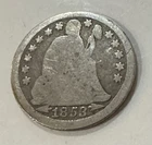 1853 Seated Liberty Dime US Coin Good Condition Variety 3 (1853-1855) w/ Arrows