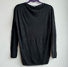 VINCE Mercerized Wool Boat Neck Layer Knit Relaxed Lightweight Sweater Size XS