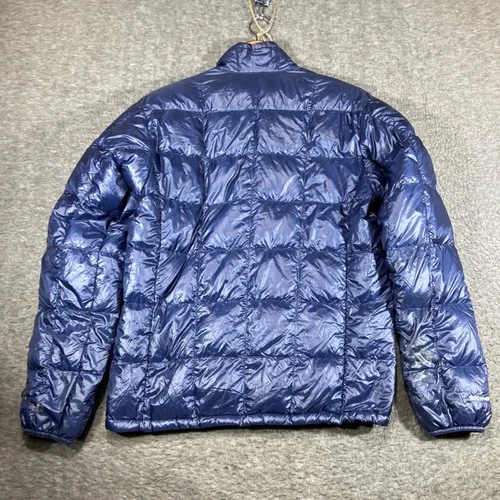 Montbell Ex Light Down Jacket Mens Medium Blue Puffer Full Zip 800FP Distressed image 8