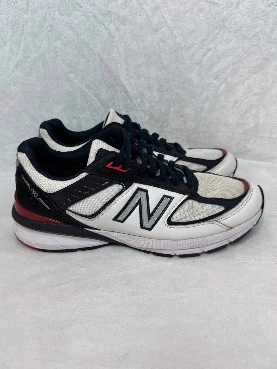 New Balance 990v5 Made in USA White Carbon Red for Sale