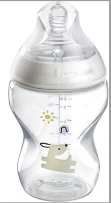 Modified Tommee Tippee 260ml Baby Bottle With Sealed Teat And Fake Milk For Use