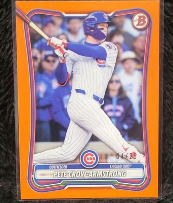 2026 Bowman Pete Crow-Armstrong NUMBER MATCH #31 Cubs True Orange Parallel 04/25