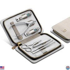 Professional Nail Clipper Set 8Pcs with Leather Case - Manicure Tool Kit
