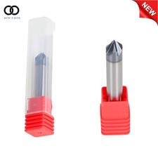 2Pcs 3/8" 4 Flute 90 Degree Double End Carbide Chamfer Mill -TIALN COATED New