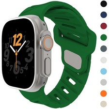 Silicone Sport Band for Apple Watch Ultra 12 11 10 9 8 7 SE 6 5 4 3 iWatch Strap