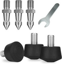 6 Pcs Tripod Spike Feet 3/8-16 Thread Rubber Feet Universal Anti-Slip Stain...