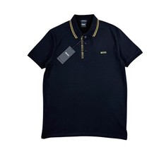 Image of HUGO BOSS Back & Gold Polo Shirt Size M-XXL FREE POSTAGE