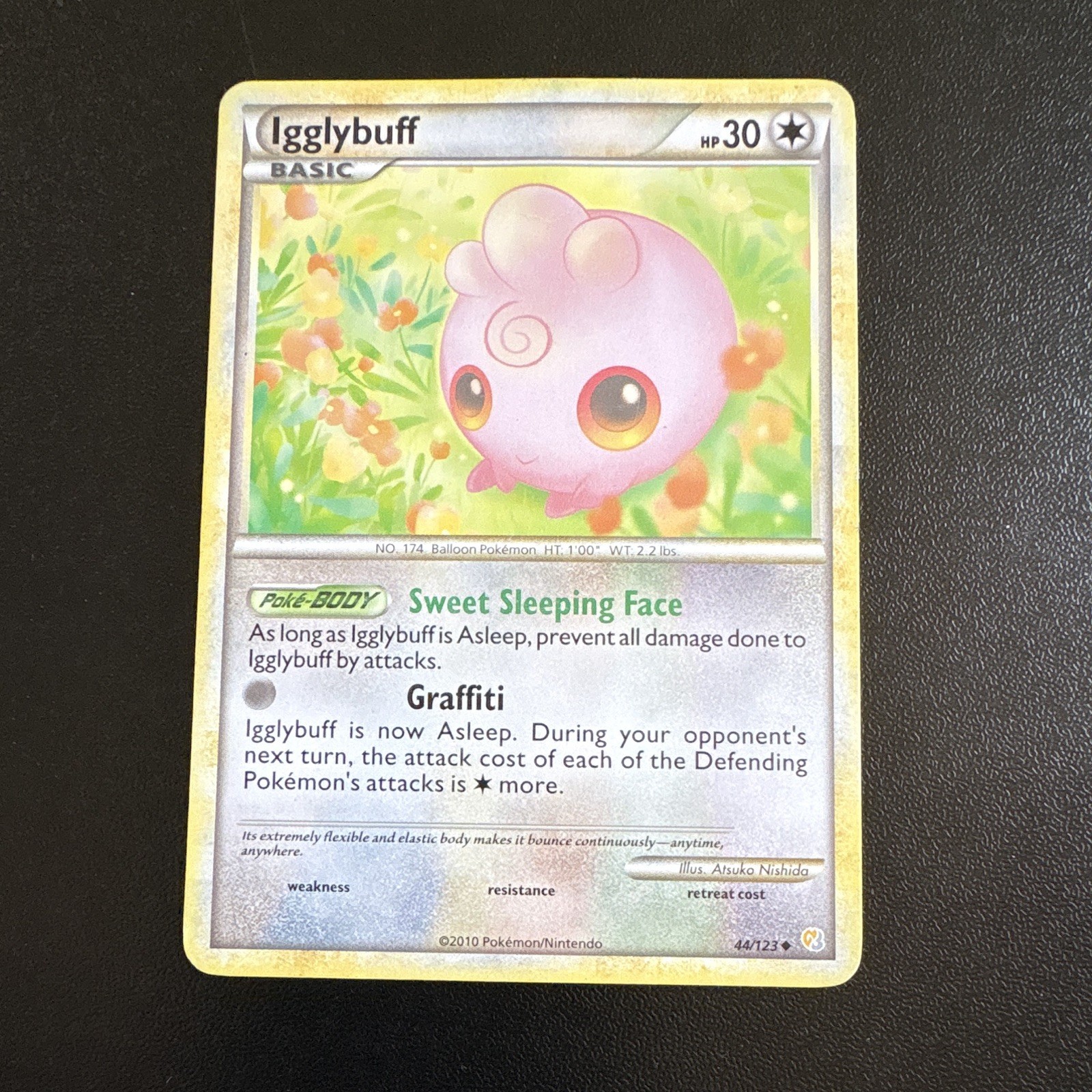Pokemon TCG Igglybuff 44/123 HeartGold & SoulSilver Eng Regular Common 2010 30HP
