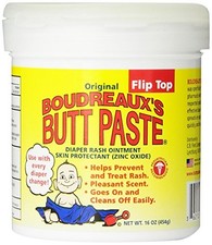 2 Pack - Boudreaux's Butt Paste, Orignal Diaper Rash Ointment Jar 16 oz Each