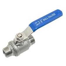1/2 Inch Stainless Steel 304 Full Port Ball Valve NPT Male x Male Thread