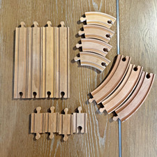 Thomas Wooden Railway Mixed Track Lot Of 15 Pcs Brio Eichhorn Compatible