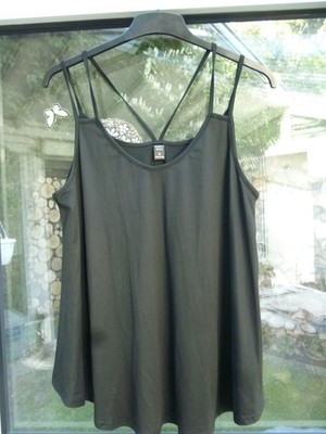 Top Damen schwarz Gr. XL von Emery Rose doppelte Spaghettiträger Polyester/Ela.