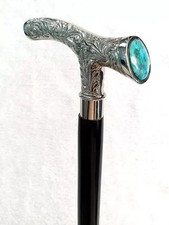 36" Brass Derby Handle Black Wooden Walking Cane Christmas/Mom/Dad/Grandpa Gifts