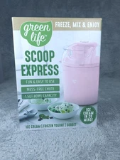 GreenLife Scoop Express Ice Cream Maker 1.5QT Pink Sorbet Frozen Yogurt New Box