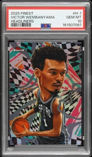 Victor Wembanyama 2025 Topps Finest Headliners PSA 10 Gem Mint SPURS SSP #H-1