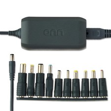 onn 65W Laptop Charger with 10 Interchangeable Tips, 10ft Power Cord,for HP,Dell
