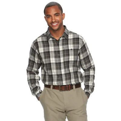 NEW Columbia Notched Peak Classic-Fit Plaid Button-Down Shirt Size 4XL