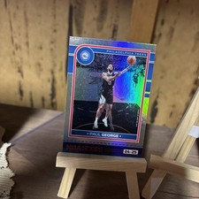 2024-25 Panini NBA Hoops Paul George Silver Premium Prizm #81 Philadelphia 76ers