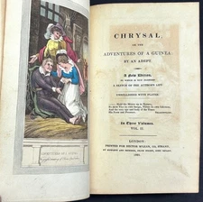 Charles Johnstone / Chrysal or the Adventures of Guinea Vol II 1826 with 6 1821