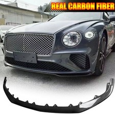 For Bentley Continental Gt 2020-24 Real Carbon Front Bumper Lip Spoiler Splitter