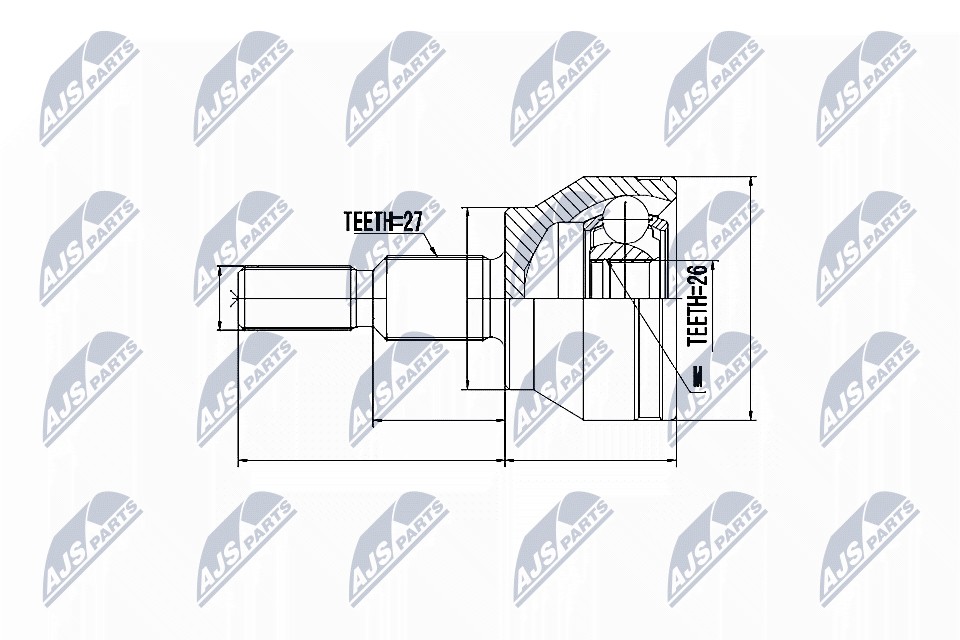 Fits NTY NPZ-FR-050 external joint