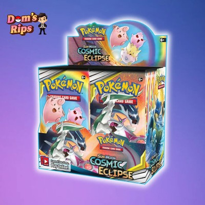 POKEMON TCG SUN AND MOON - COSMIC ECLIPSE BOOSTER BOX with Acrylic