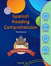 Spanish Reading Comprehension Workbook for Kids Level 1 - Monty's Language Sch
