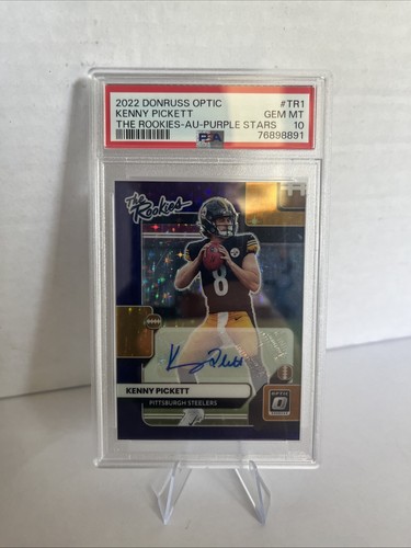 Kenny Pickett [Autograph Purple Stars] #TR-1 2022 Panini Donruss Optic The Rookies card