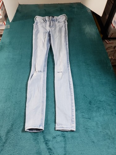 Hollister Jeans Größe 00 Damen Blau Stretch Hose Denim High Rise Jegging