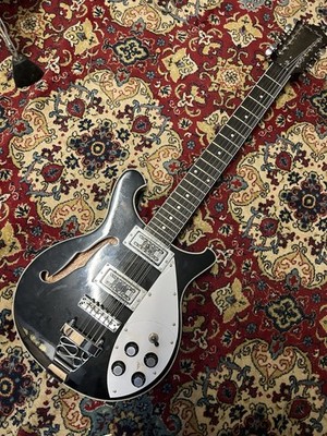 Harley Benton RB-612 Classic Series Halbakustische E-Gitarre 12-saitig Schwarz