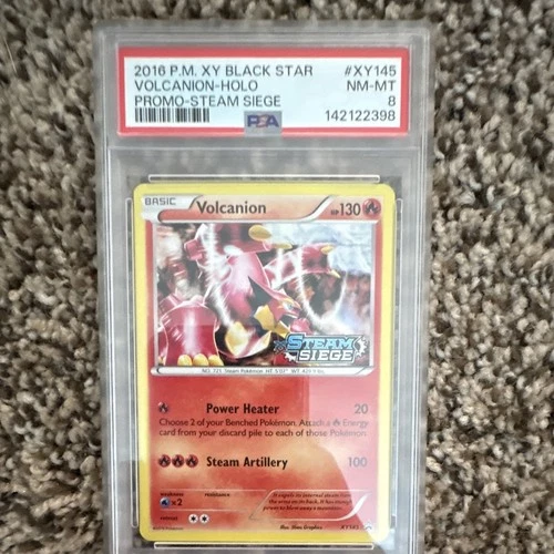 Pokémon 2016 Volcanion XY145 XY Black Star Promo Prerelease Holo PSA 8 English