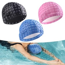 Swim Cap with PU Coat Swimming Cap Bathing Cap