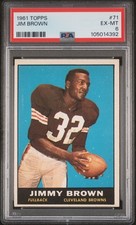 1961 TOPPS #71 JIM BROWN PSA 6