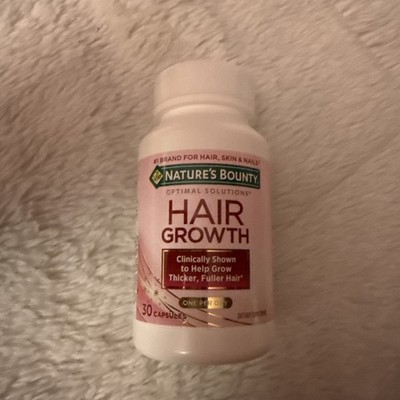 Nature's Bounty Hair Growth Support 30 Capsules Exp 03/2027